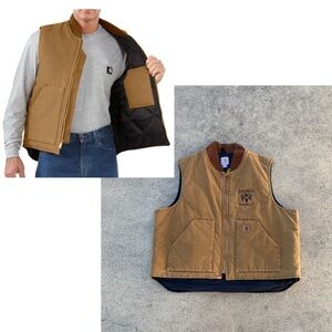 CARHARTT RELAXED FIT FIRM DUCK INSULATED RIB COLLAR VEST